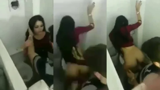 Image of Bengali College Girl Gets Intimate with Senior in Restroom-Linkwallah.com