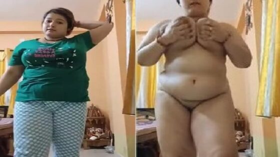 Image of Chubby Housewife Nude Pressing Large Objects-Linkwallah.com