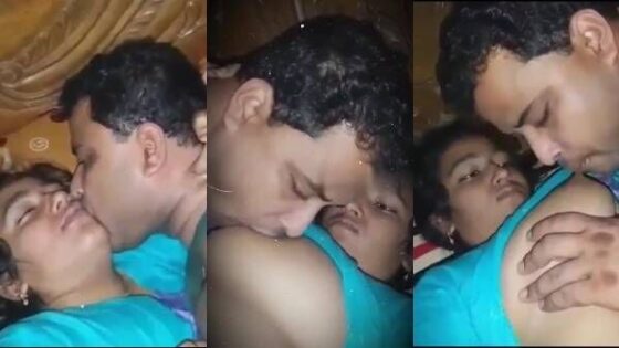 Image of Passionate Newlywed Bangla Girl Kissing and Boobs Sensation-Linkwallah.com