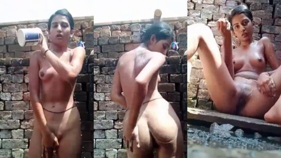 Image of Rajasthani village girls selfrecorded nude bathing video-Linkwallah.com