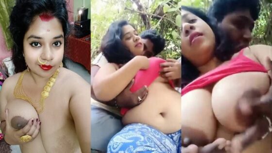 Image of desi Chubby Bengali boudi big boobs pressed and enjoyed outdoor xxx desi-Linkwallah.com