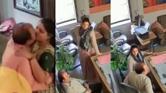 Image of Rajasthan teacher and principal viral video full-Linkwallah.com
