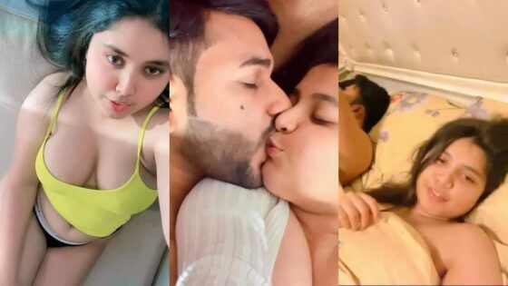 Image of Sexy Paki TikTok star Muqadas Usman kissing and semi nude video-Linkwallah.com